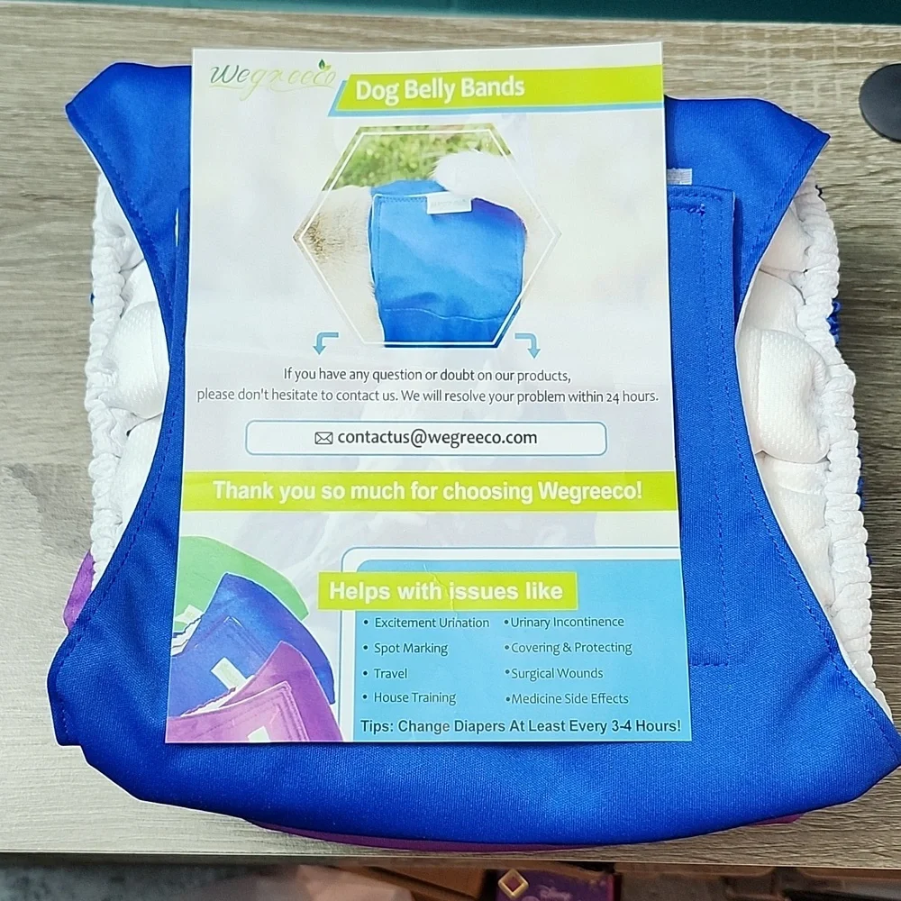Weegreeco Dog Diaper Belly Wrap Set